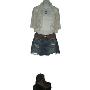 Glamour Lace Duster Flower Rose Cream Cami Daisy Jones Style Boho Festival Beach